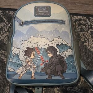 Reylo Loungefly Star Wars Duel Backpack - Blue and Gray